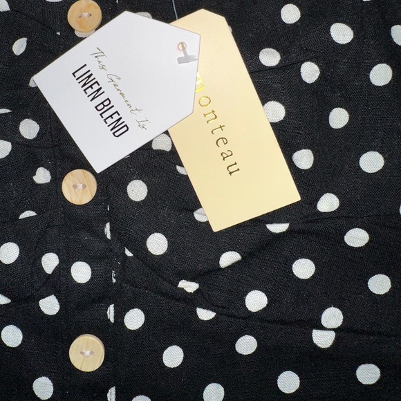 Monteau Black and White Polka Dot Tank Top - Picture 5 of 5